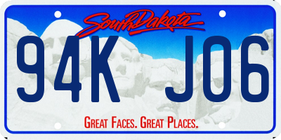 SD license plate 94KJ06