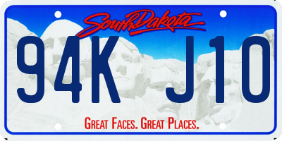 SD license plate 94KJ10