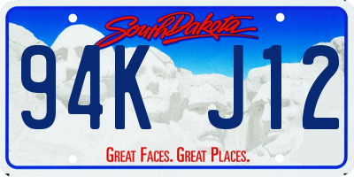 SD license plate 94KJ12