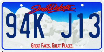 SD license plate 94KJ13