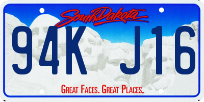 SD license plate 94KJ16