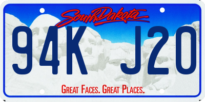 SD license plate 94KJ20