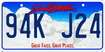 SD license plate 94KJ24