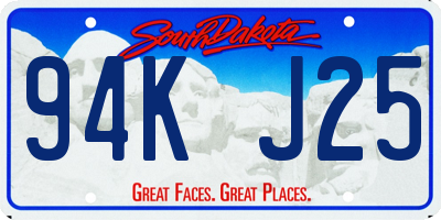 SD license plate 94KJ25