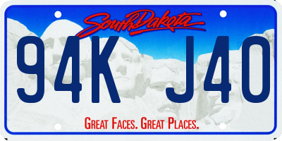 SD license plate 94KJ40