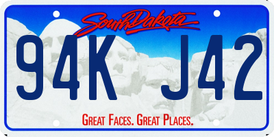 SD license plate 94KJ42