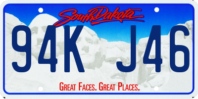 SD license plate 94KJ46