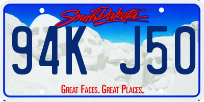 SD license plate 94KJ50