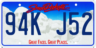 SD license plate 94KJ52