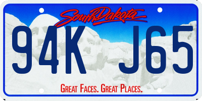 SD license plate 94KJ65