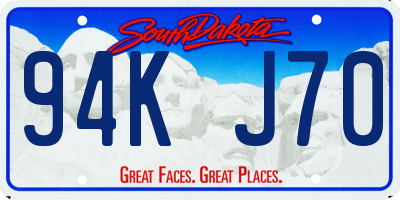 SD license plate 94KJ70