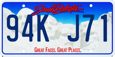 SD license plate 94KJ71