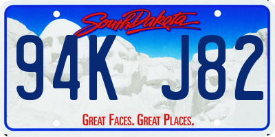 SD license plate 94KJ82