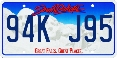 SD license plate 94KJ95