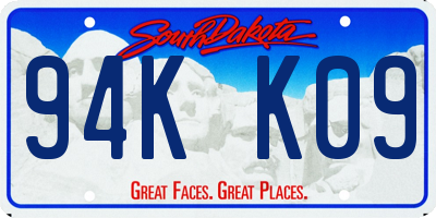 SD license plate 94KK09