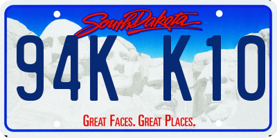 SD license plate 94KK10