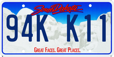 SD license plate 94KK11