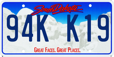 SD license plate 94KK19