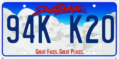 SD license plate 94KK20