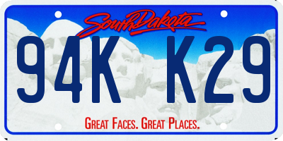 SD license plate 94KK29