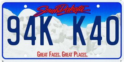 SD license plate 94KK40