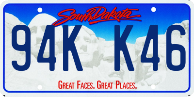 SD license plate 94KK46
