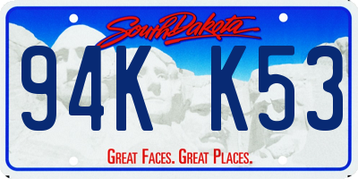 SD license plate 94KK53