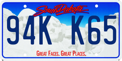 SD license plate 94KK65