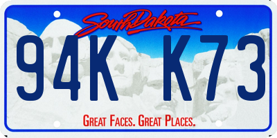 SD license plate 94KK73