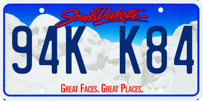 SD license plate 94KK84