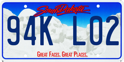 SD license plate 94KL02