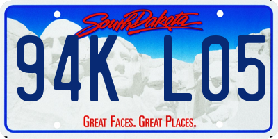 SD license plate 94KL05