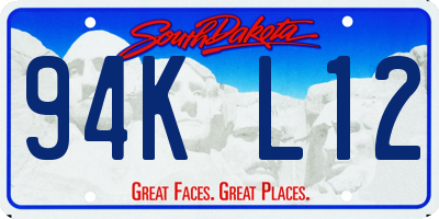 SD license plate 94KL12