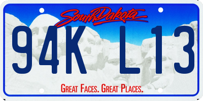 SD license plate 94KL13