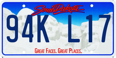 SD license plate 94KL17