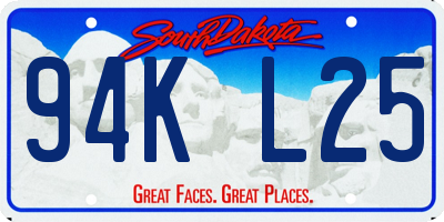 SD license plate 94KL25