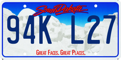 SD license plate 94KL27