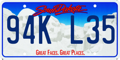 SD license plate 94KL35