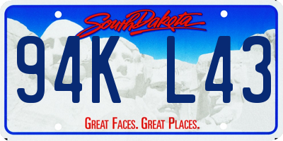 SD license plate 94KL43