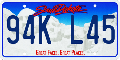 SD license plate 94KL45