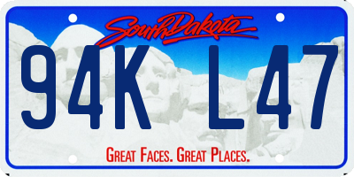 SD license plate 94KL47