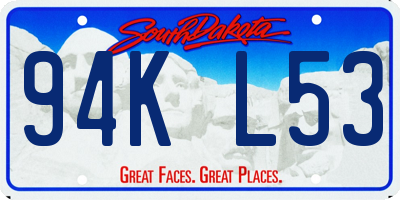 SD license plate 94KL53