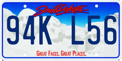 SD license plate 94KL56