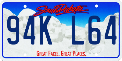 SD license plate 94KL64