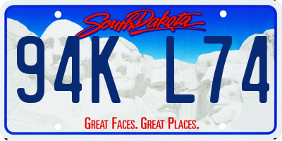SD license plate 94KL74