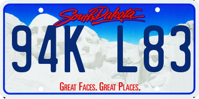 SD license plate 94KL83