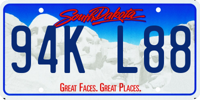 SD license plate 94KL88