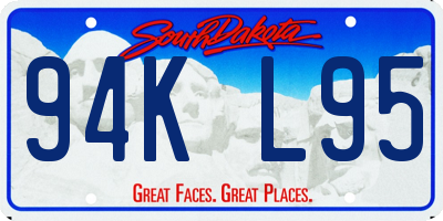 SD license plate 94KL95