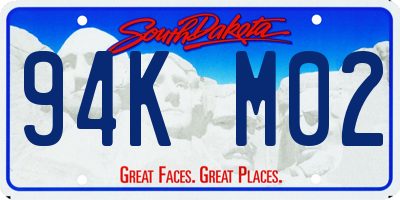 SD license plate 94KM02