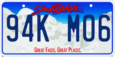 SD license plate 94KM06